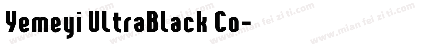 Yemeyi UltraBlack Co字体转换